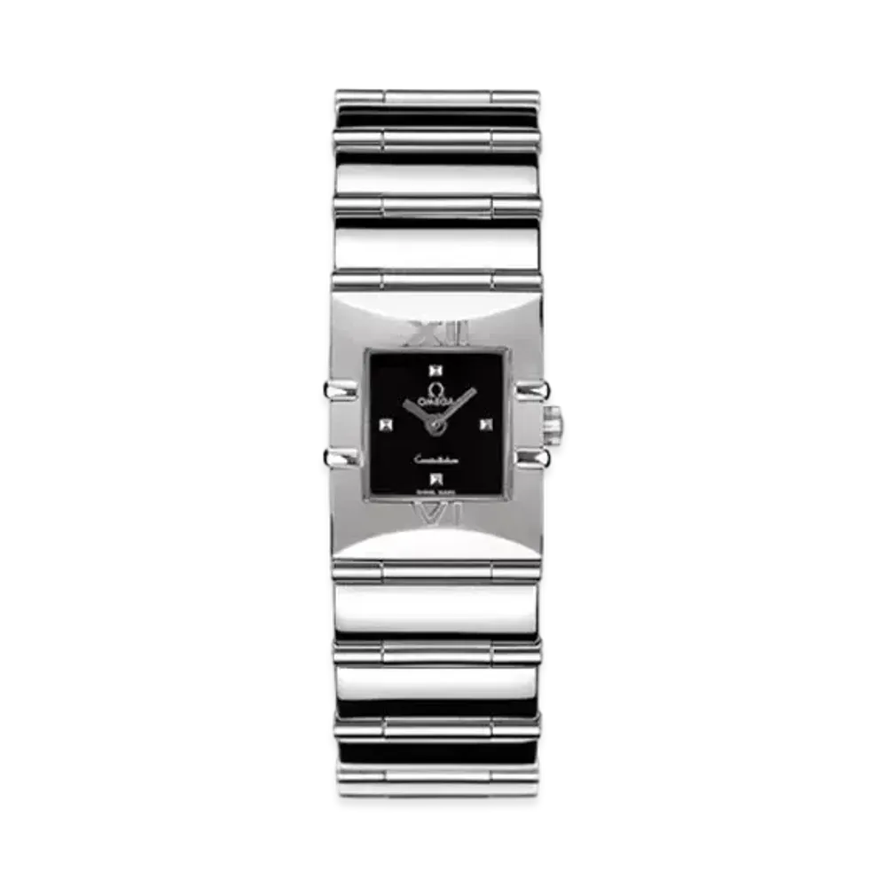OMEGA Constellation Carre Quartz "Stainless Steel/Black" 1521.41.00