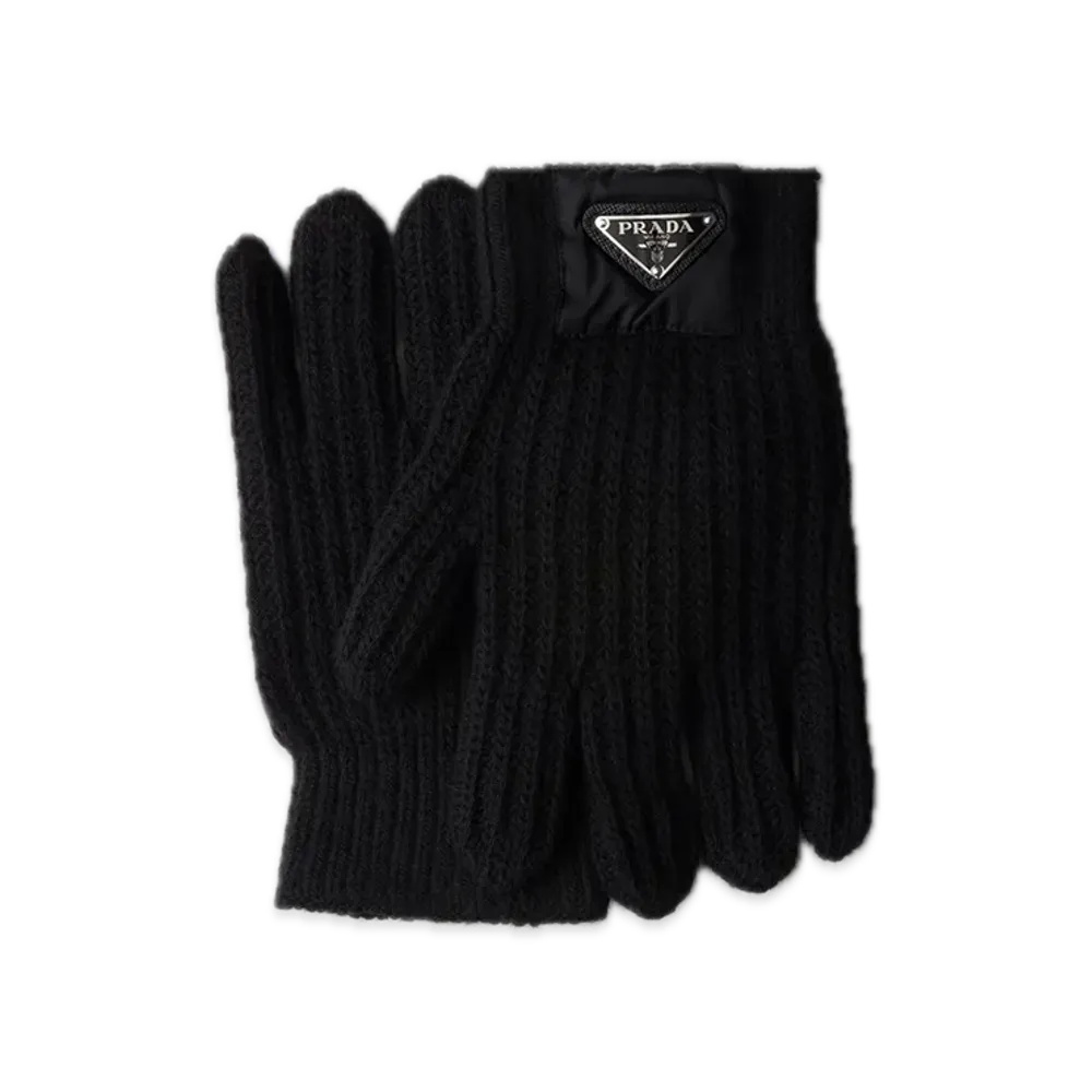 PRADA Wool x Cashmere Gloves "Black"