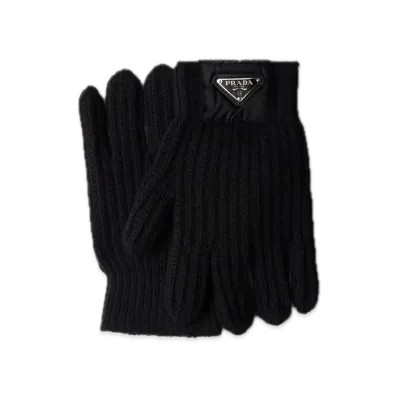 PRADA Wool x Cashmere Gloves "Black"