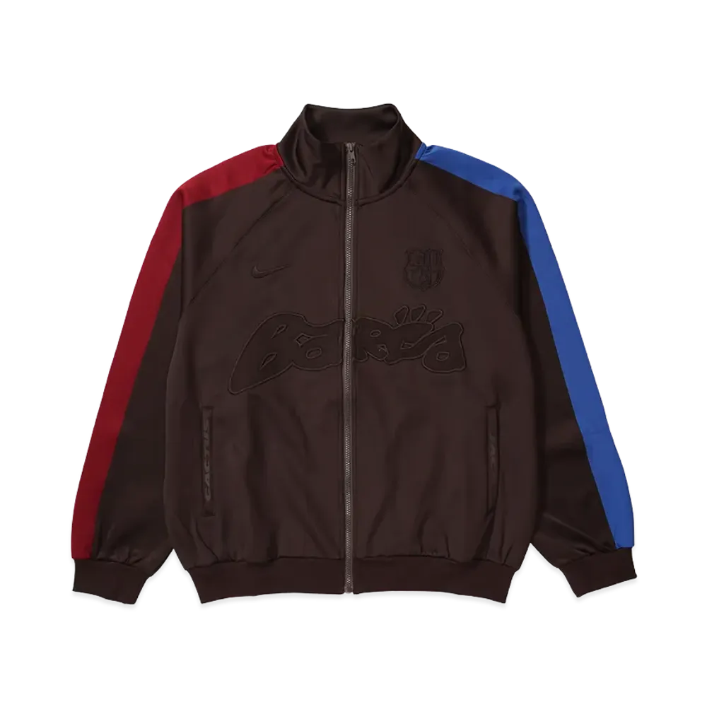 Travis Scott Cactus Jack x Nike x FC Barcelona Barca Retro Zip Anthem Jacket "Brown"