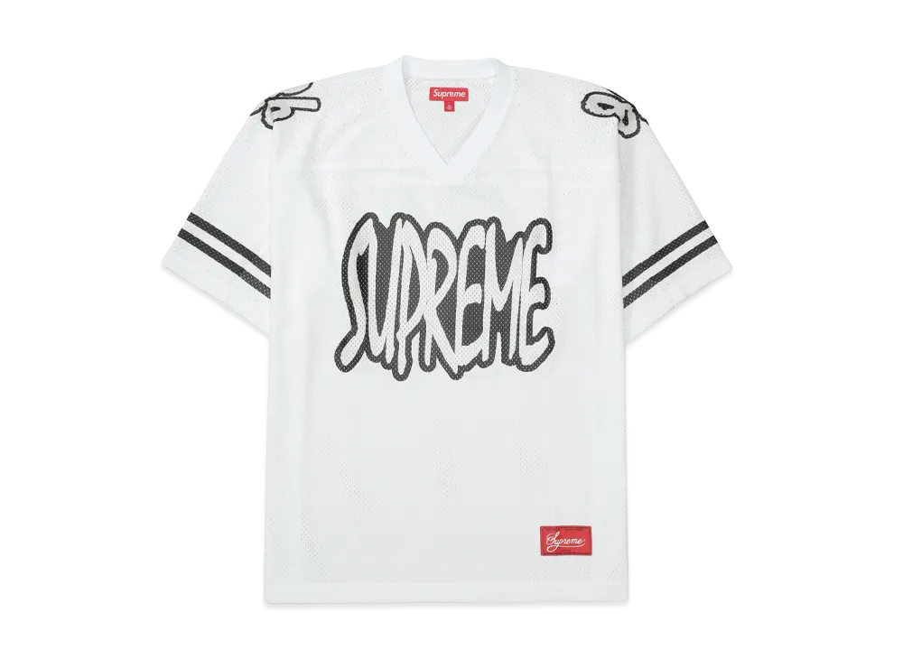 Supreme Reflective Football Jersey "White"