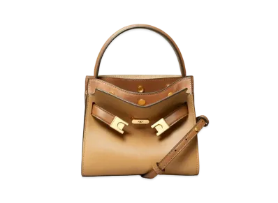 Tory Burch Lee Radziwill Petite Double Bag "Tiramisu"
