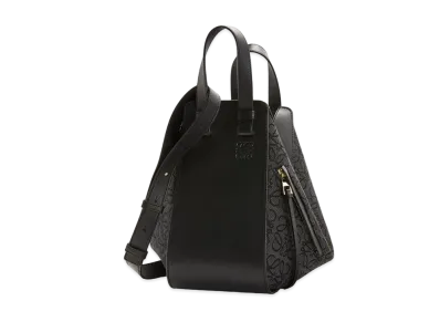 LOEWE Small Hammock Bag In Anagram Jacquard And Calfskin "Anthracite/Black"