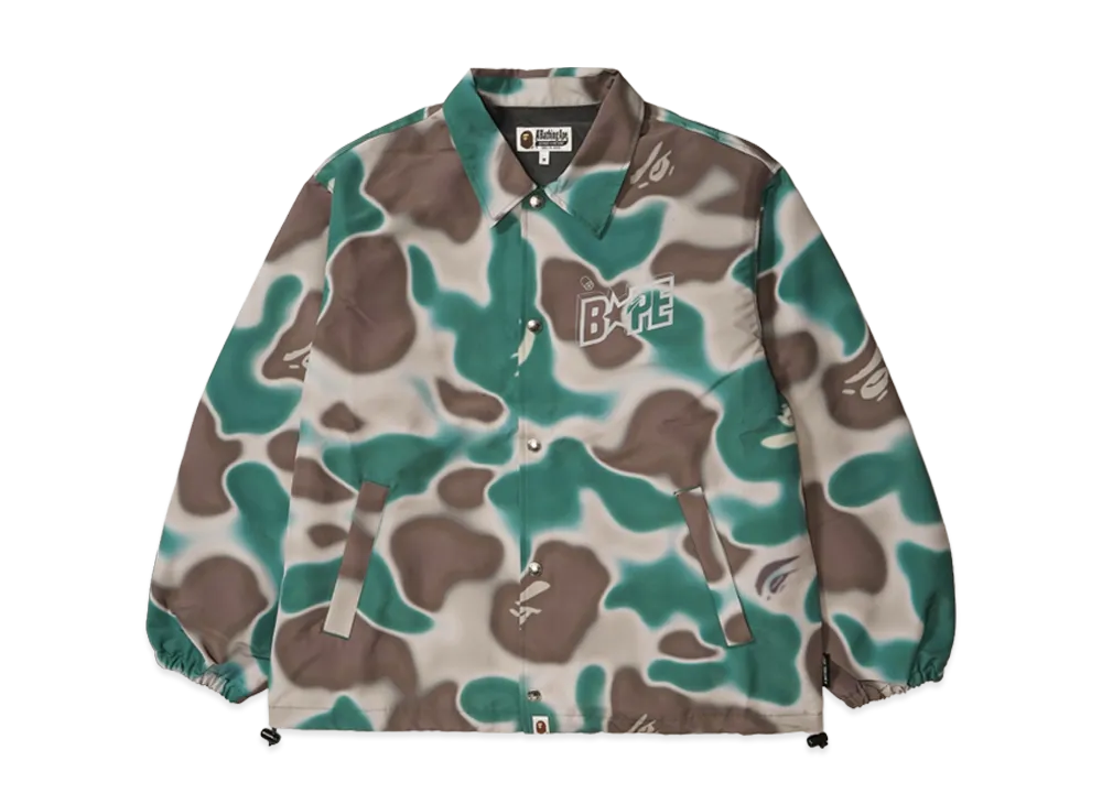 A BATHING APE Liquid Camo Bape Sta Relaxed Fit Coach Jacket "Olivedrab"