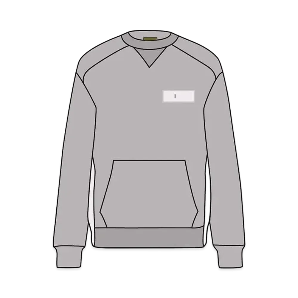 Dior x Sacai Sweat Shirt Cotton Fleece "Grey"