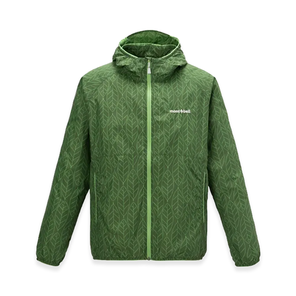 mont-bell Kid's Wind Blast Print Parka "Green"