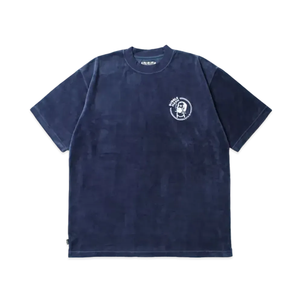 APHRODITEGANG Bubble Hash Velour S/S Tee "Navy"