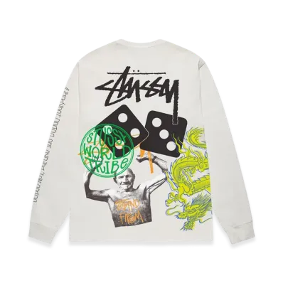 Stussy Strike Pigment Dyed LS Tee "Natural"