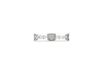 GUCCI Icon 18K Hearts Ring With Diamonds