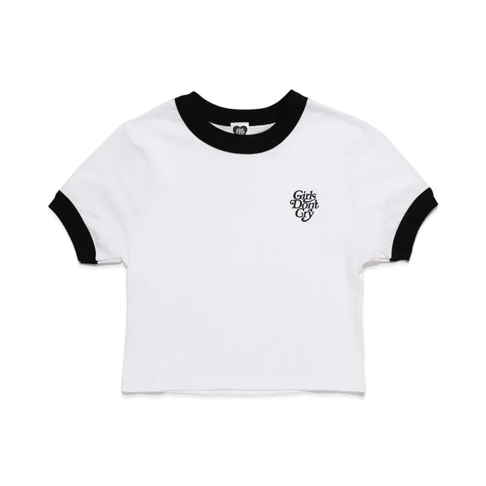 Girls Don't Cry OTSUMO PLAZA Exclusive Item GDC Logo Ringer Girls Tee "White" / VERDY