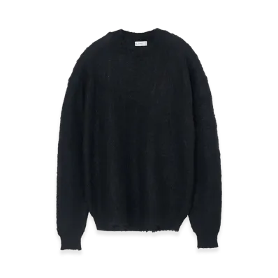YOKE Exclusive Brushed Mohair Sweater "Black"