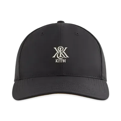 Kith Women's Crest Embroidered Nylon Classic Cap "Black"