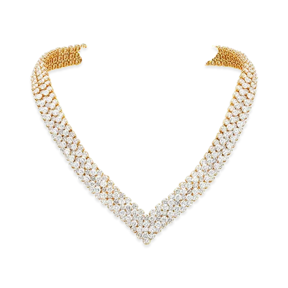 Van Cleef & Arpels A Cheval transformable necklace 5 rows "18K Yellow gold/Diamond"