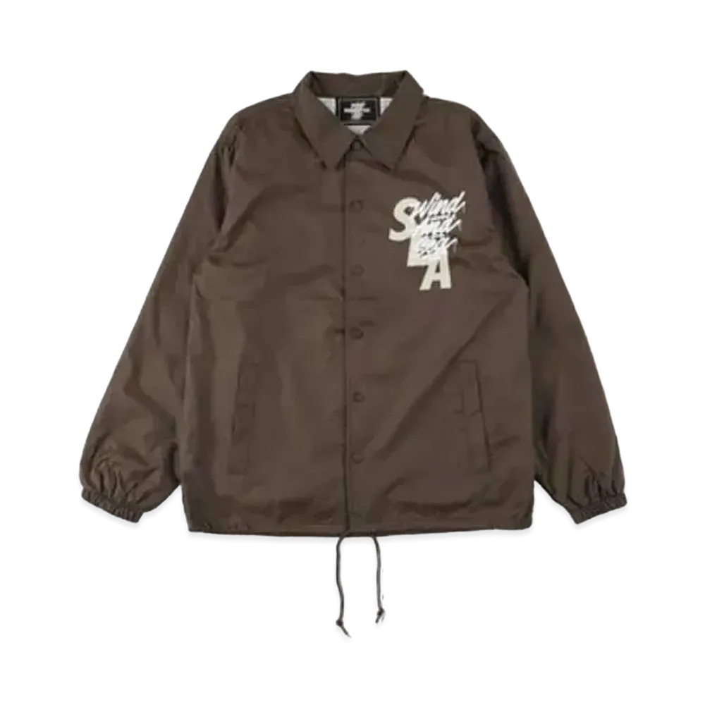 WIND AND SEA X IT'S A LIVING COACH JACKET "Brown"