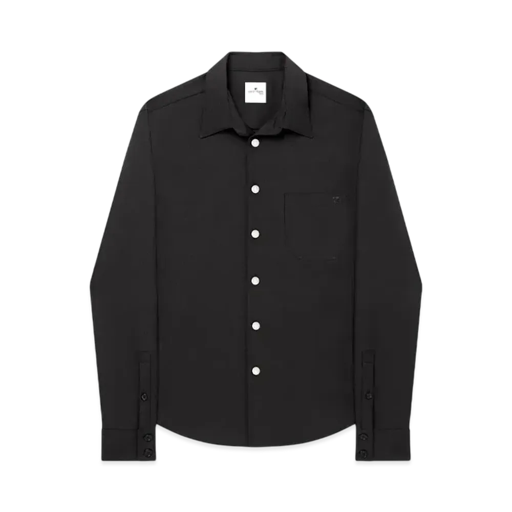 Courreges Retro Twill Oversized Shirt "Black"