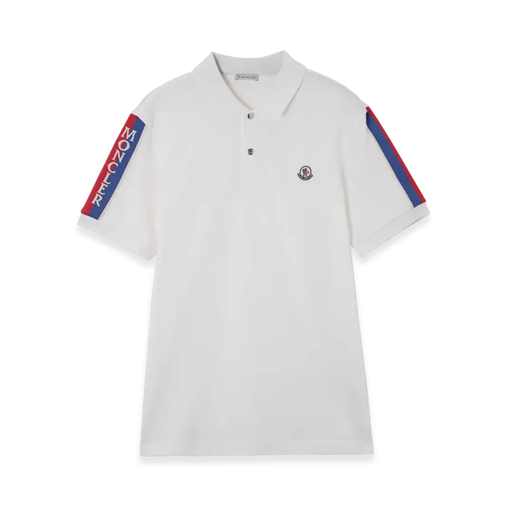 MONCLER Mens S/S Polo Shirt "White"