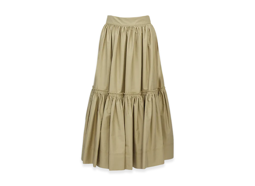 Dior Women's Long Flared Skirt "Beige"