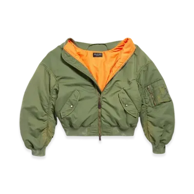 BALENCIAGA Off Shoulder Bomber "Dark Green"
