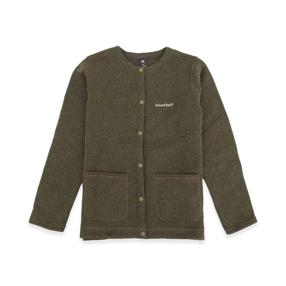 mont-bell Women's ClimaPlus Knit Cardigan "Dark Brown"