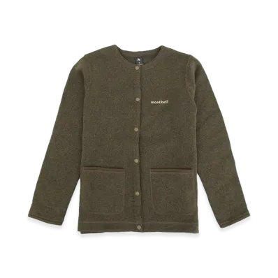 mont-bell Women's ClimaPlus Knit Cardigan "Dark Brown"