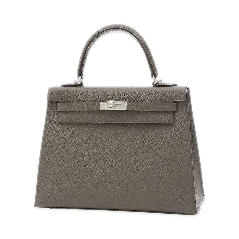 Hermes Kelly Sellier Epsom "Etain/Silver"
