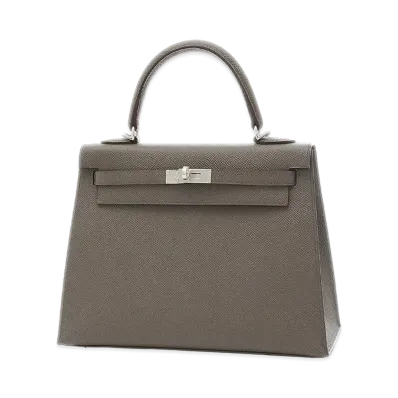 Hermes Kelly Sellier Epsom "Etain/Silver"
