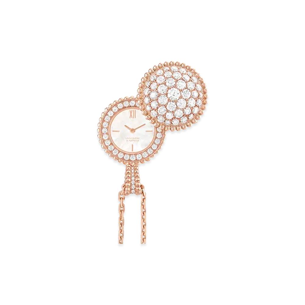 Van Cleef & Arpels Perlee pendant watch "18K Rose gold/Diamond/Mother-of-pearl"