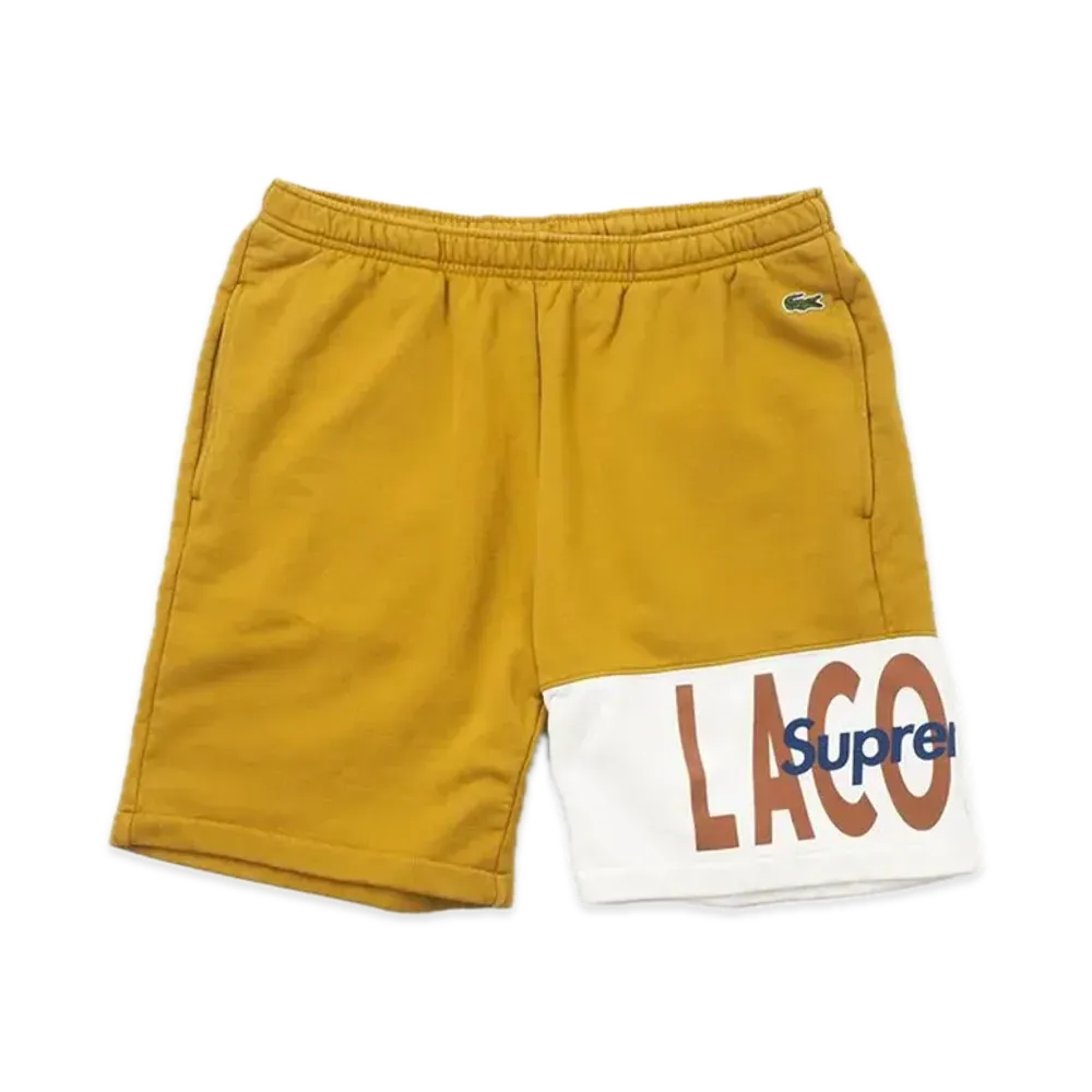 Supreme x LACOSTE Logo Panel Sweatshort "Tan"