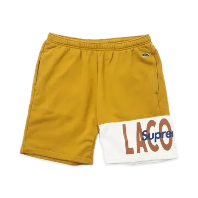 Supreme x LACOSTE Logo Panel Sweatshort "Tan"