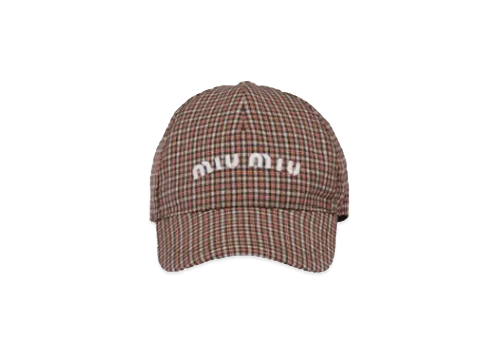 MIU MIU Print Fabric Baseball Cap "Brown"