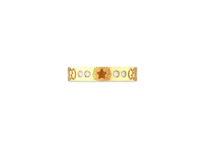 GUCCI Icon 18K Stars Ring With Diamonds