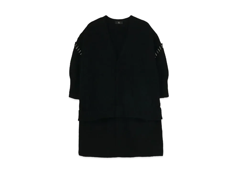 Yohji Yamamoto Y's WOOL PLAIN STITCH HAND STITCH DOUBLE HEM BIG SHORT CD "Black"