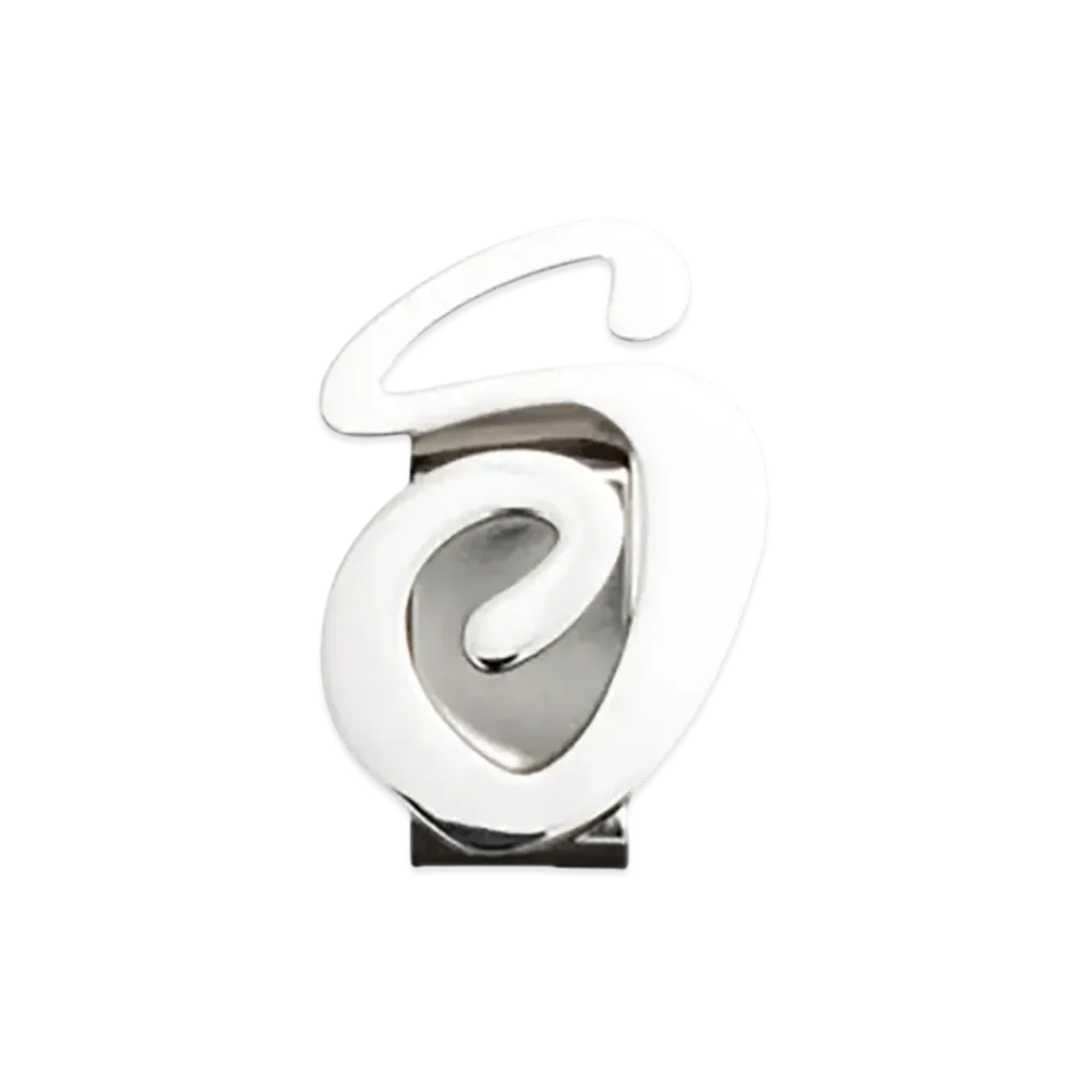 Stussy Swirly S Money Clip "Silver"