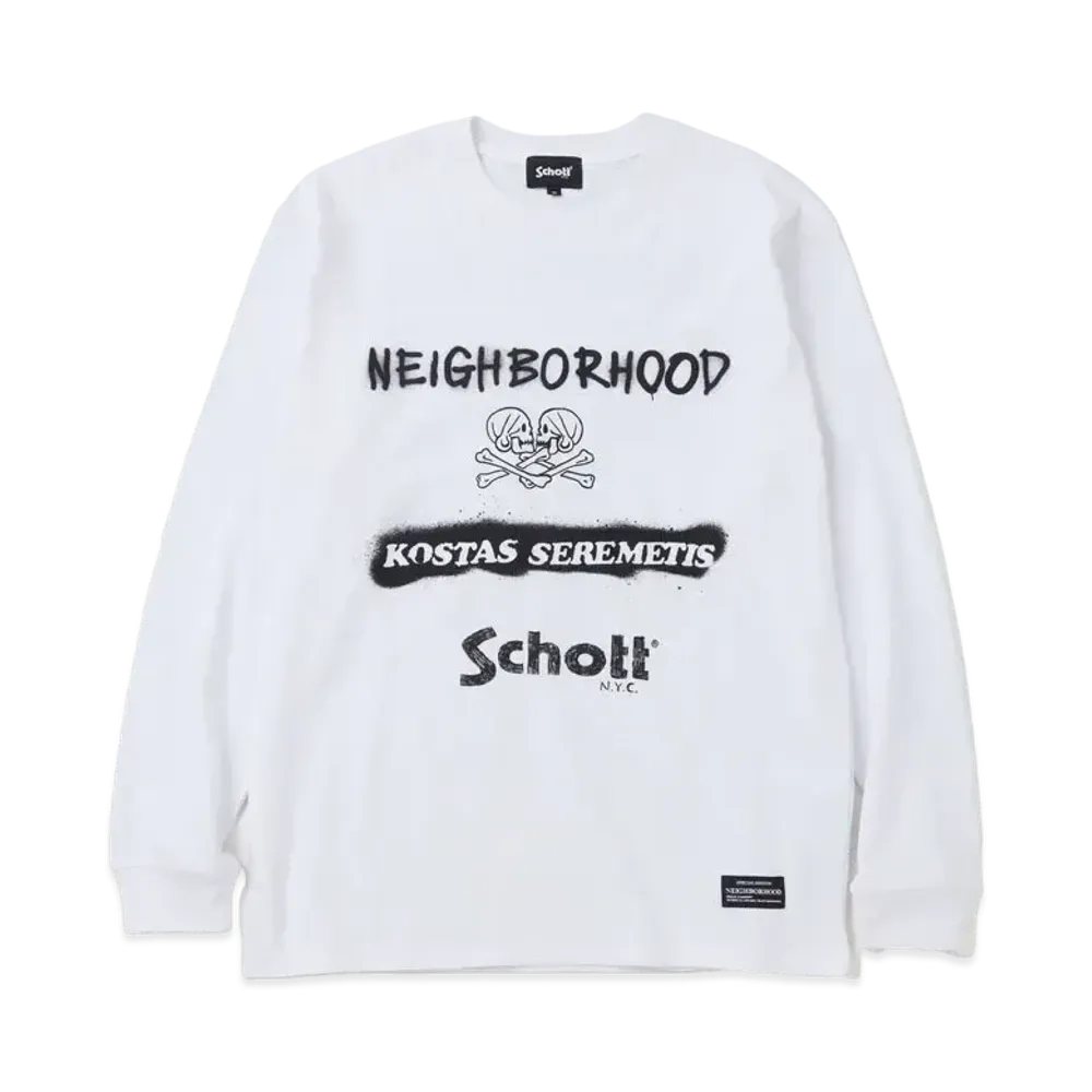 NEIGHBORHOOD x Schott x Kostas Tee LS "White"
