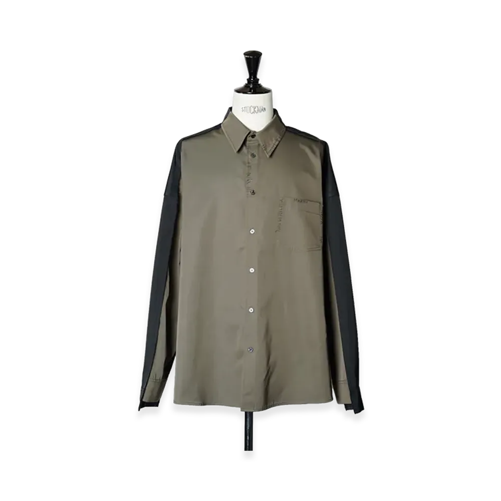MARNI Bicolor Shirts "Khaki/Black"