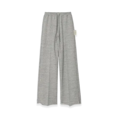 UNDERCOVER Cotton French Terry Pintuck Slacks "Top Gray"