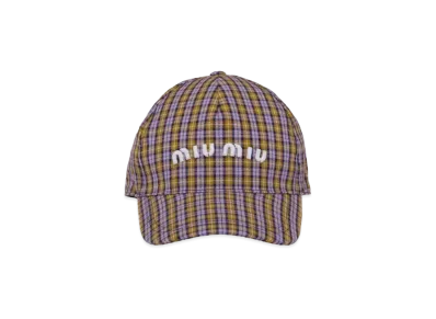 MIU MIU Print Fabric Baseball Cap "Light Purple"