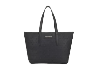 Jimmy Choo Sofia/L Star Embossed Grainy Leather Tote Bag "Black"