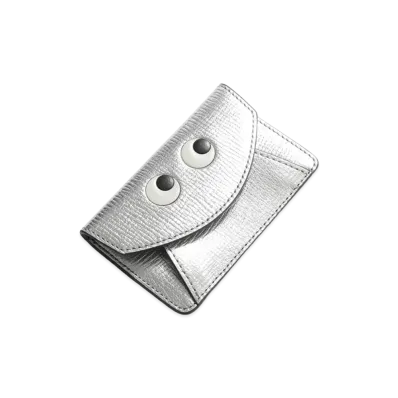 Anya Hindmarch Envelope Card Case Magnetic Eyes "Silver"