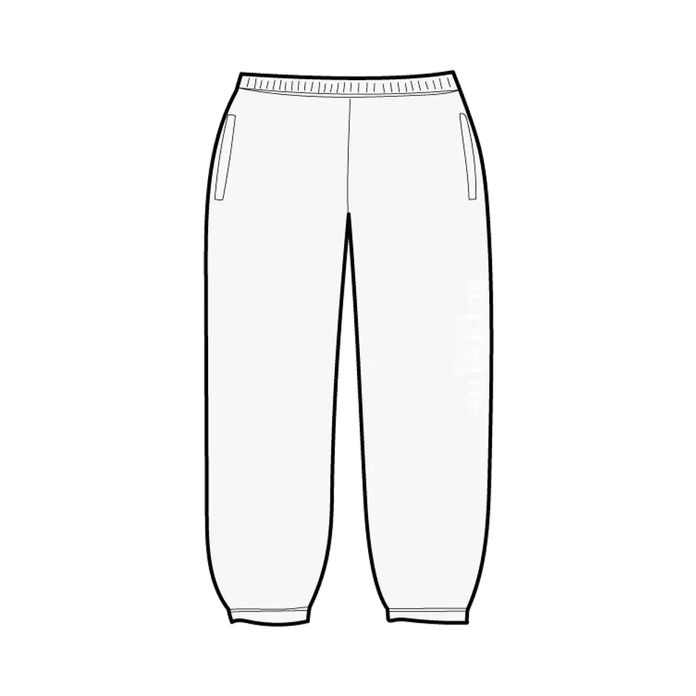 Supreme Classic Logo Sweatpant "White"