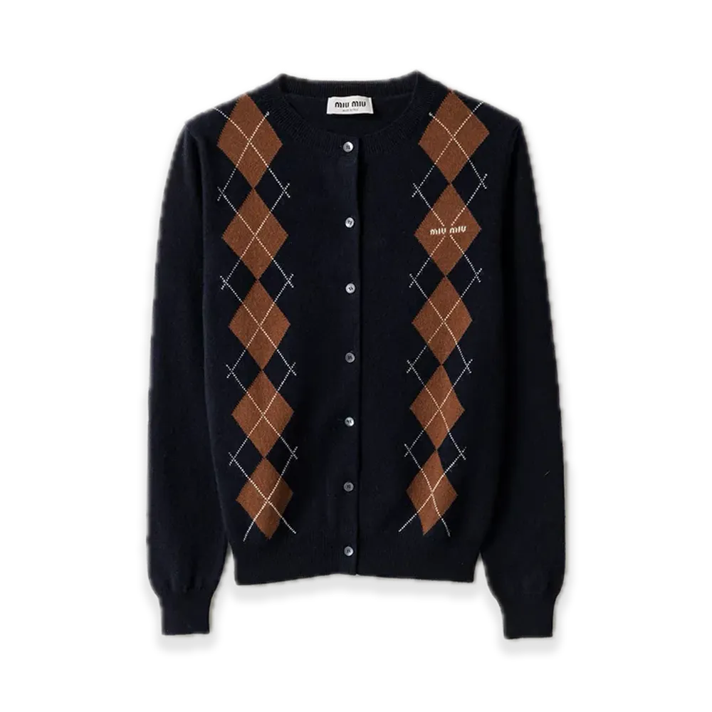 MIU MIU Cashmere Cardigan "Navy"
