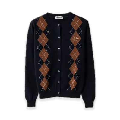 MIU MIU Cashmere Cardigan "Navy"