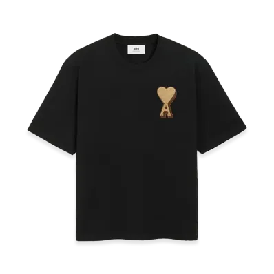 AMI PARIS Logo Print Crew-Neck T-Shirt "Black"
