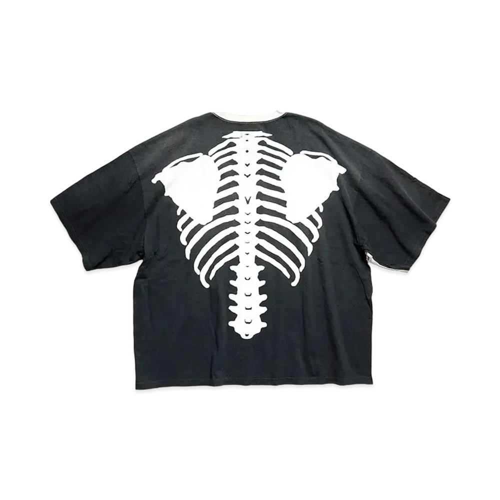 KAPITAL TENGU 2 TONE BIG POKE T (BOUND PT) "Black"