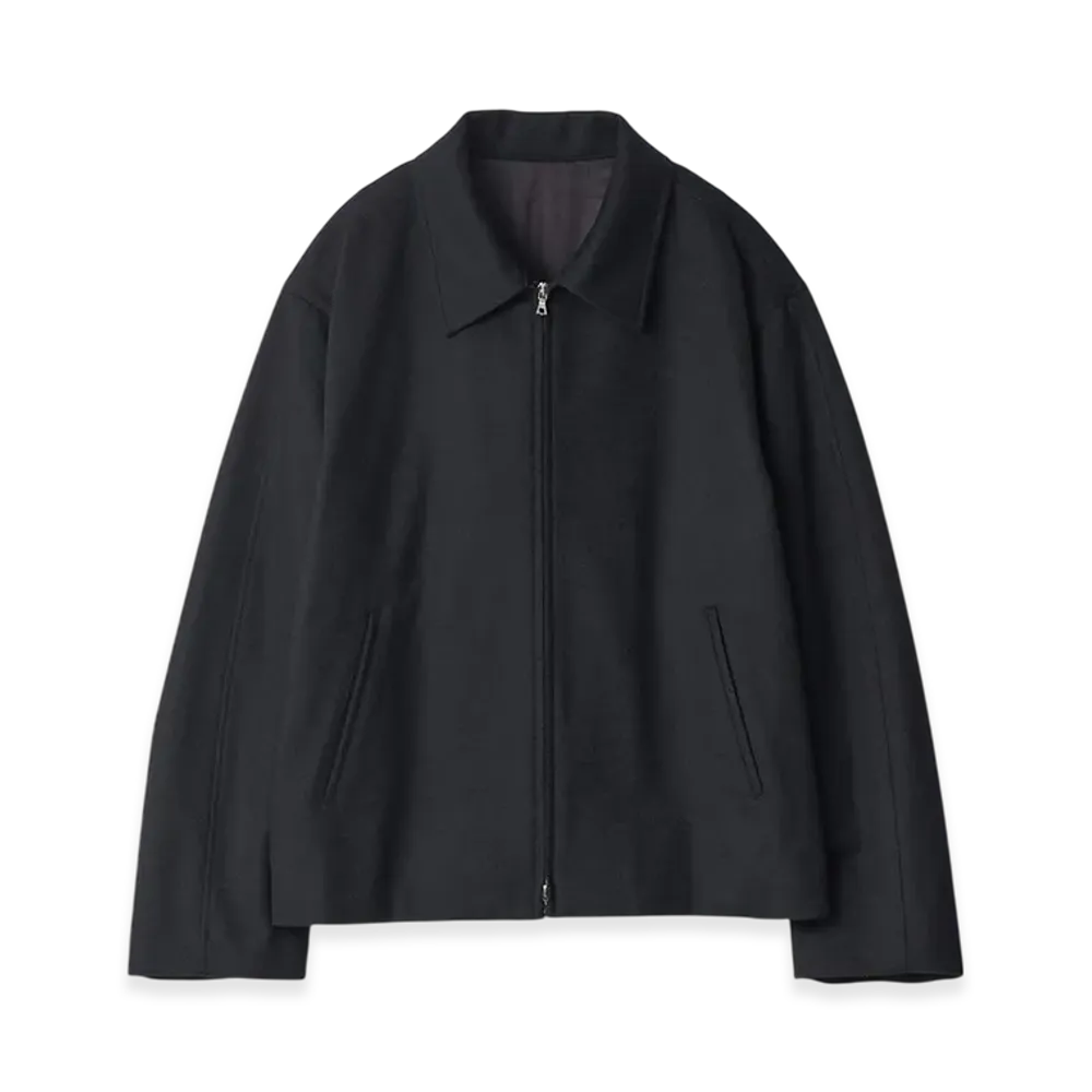 ssstein W/Ca Beaver Zip Short Jacket "Black"