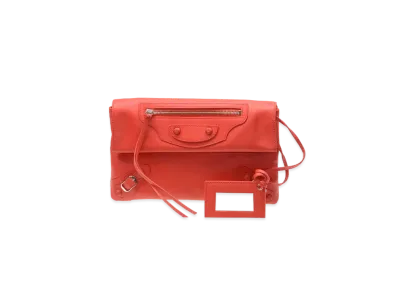 BALENCIAGA Handbag Lambskin "Red"