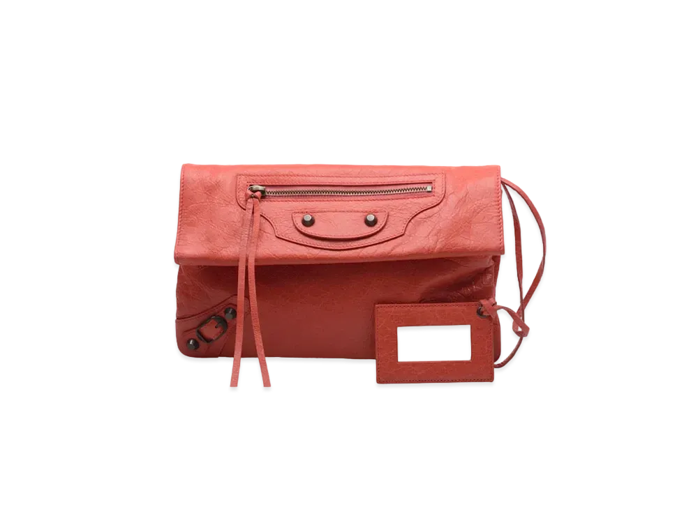 BALENCIAGA Handbag Lambskin "Red"