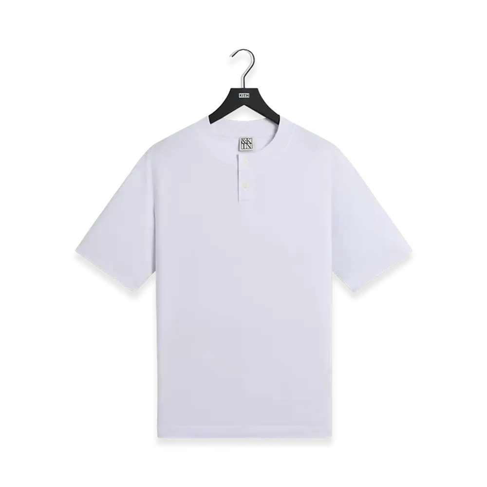 Kith &Kin Albie Henley Tee "White"