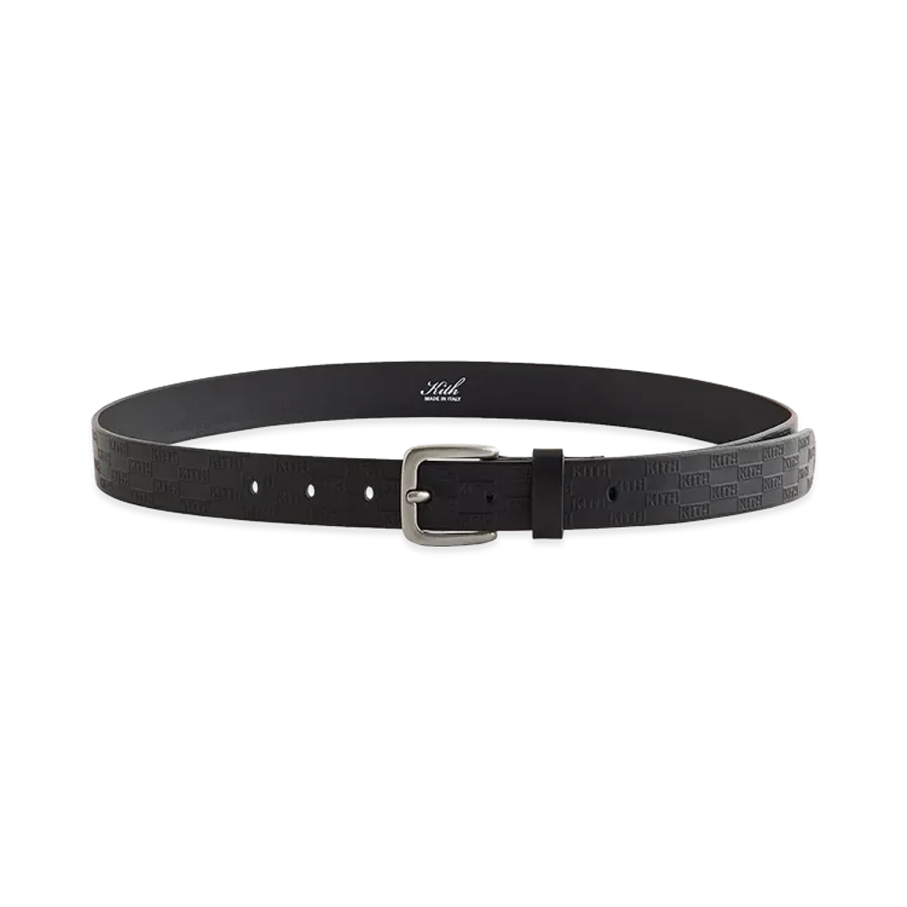 Kith Monogram Vachetta Leather Belt "Black"
