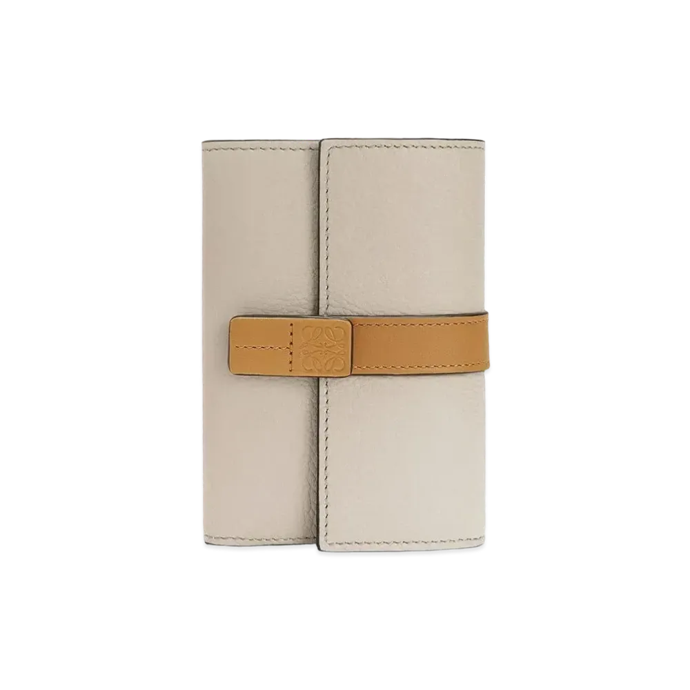 LOEWE Small Vertical Wallet In Soft Grained Calfskin "Light Oat/Honey"